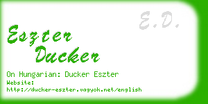 eszter ducker business card